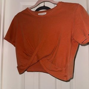 UO Burnt Orange Crop Tee